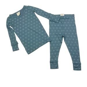 SpearmintLOVE Steel Blue Geo Pants & Shirt Two Piece Set
